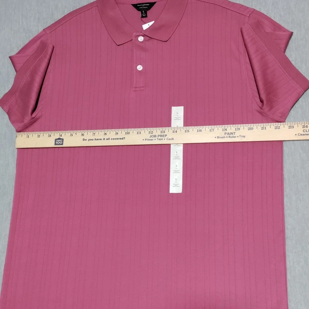 Banana Republic Luxe Touch Polo Shirt Mens Large Tall Berry Parfait NWT